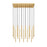 Z-Lite Forest 17 Light 42" LED Linear Chandelier, Gold/Gold
