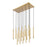 Z-Lite Forest 17 Light 42" LED Linear Chandelier, Gold/Gold