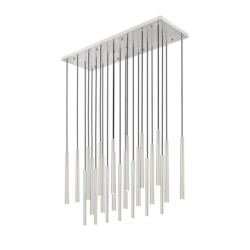 Z-Lite Forest 23Lt 54" LED Linear Chandelier, Nickel/Nickel - 919MP24-23L-BN-LED