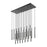 Z-Lite Forest 23Lt 54" LED Linear Chandelier, Black/Black - 919MP24-23L-MB-LED