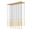 Z-Lite Forest 23 Light 54" LED Linear Chandelier, Gold/Gold