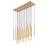 Z-Lite Forest 23 Light 54" LED Linear Chandelier, Gold/Gold