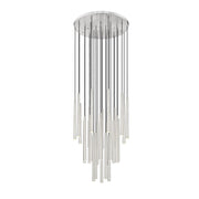 Z-Lite Forest 27Lt 36" LED Chandelier, Nickel/Nickel - 919MP24-27R-BN-LED