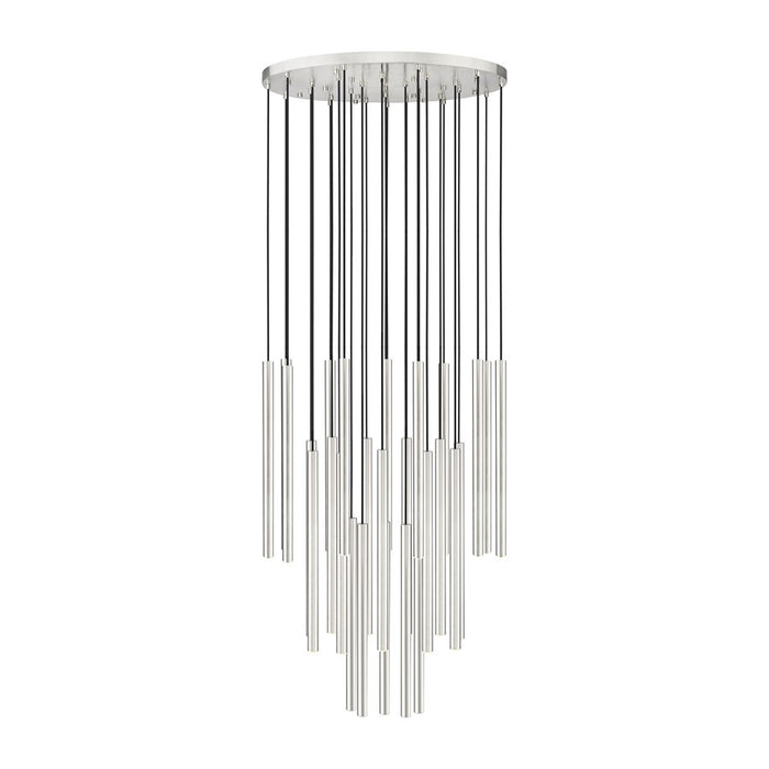 Z-Lite Forest 27 Light 36" LED Chandelier, Nickel/Nickel