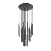 Z-Lite Forest 27 Light 36" LED Chandelier, Black/Black - 919MP24-27R-MB-LED