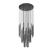 Z-Lite Forest 27Lt 36" LED Chandelier, Black/Black - 919MP24-27R-MB-LED