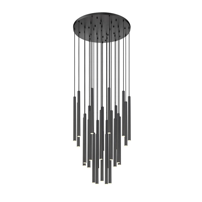 Z-Lite Forest 27Lt 36" LED Chandelier, Black/Black - 919MP24-27R-MB-LED