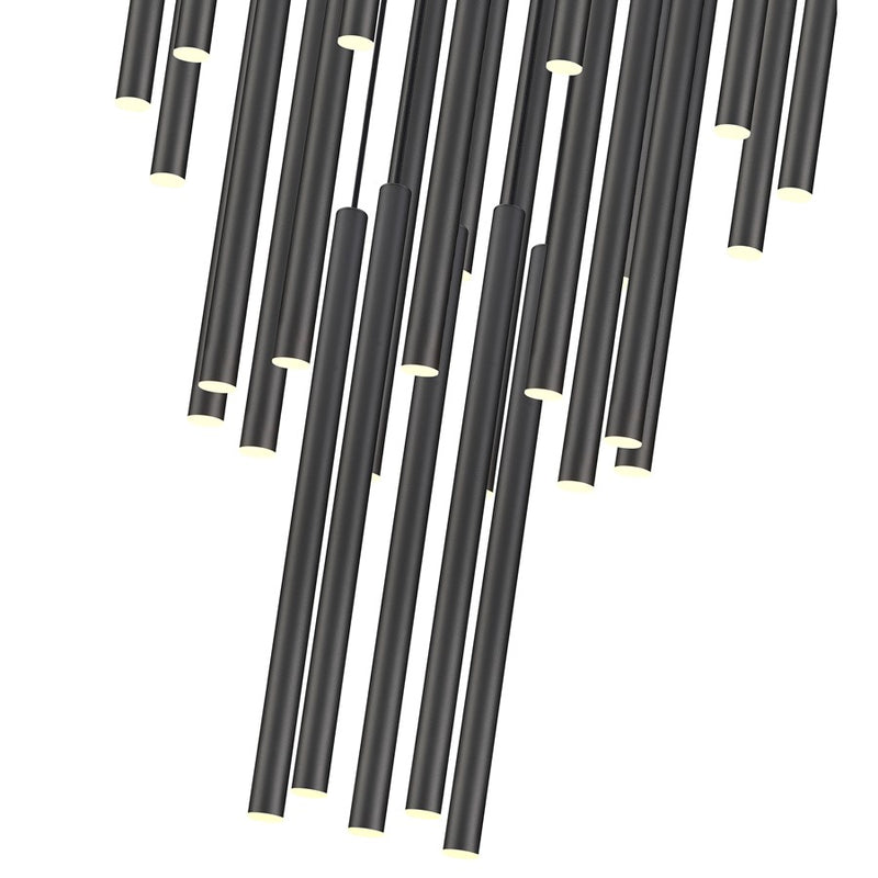 Z-Lite Forest 27 Light 36" LED Chandelier, Black/Black