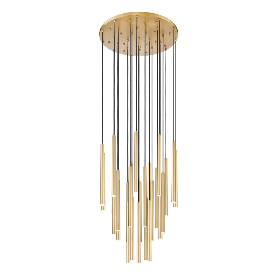 Z-Lite Forest 27Lt 36" LED Chandelier, Gold/Gold - 919MP24-27R-MGLD-LED