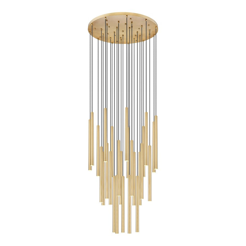 Z-Lite Forest 27Lt 36" LED Chandelier, Gold/Gold