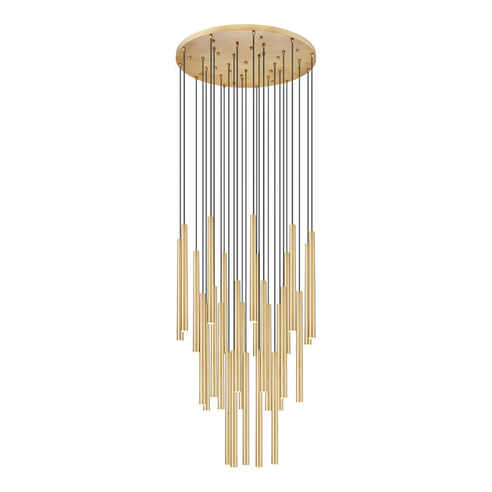 Z-Lite Forest 27Lt 36" LED Chandelier, Gold/Gold