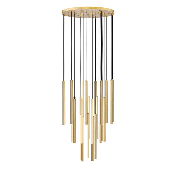Z-Lite Forest 27Lt 36" LED Chandelier, Gold/Gold