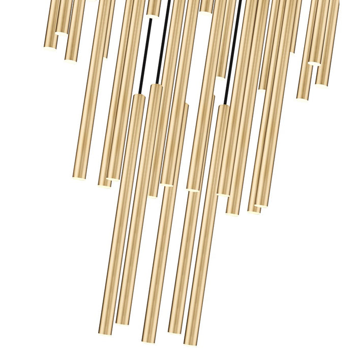 Z-Lite Forest 27Lt 36" LED Chandelier, Gold/Gold