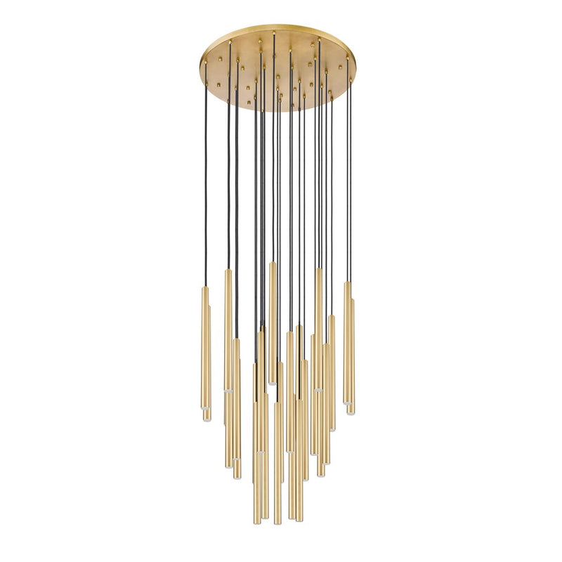 Z-Lite Forest 27Lt 36" LED Chandelier, Gold/Gold