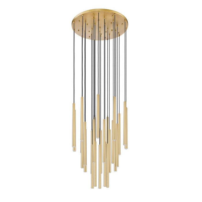 Z-Lite Forest 27Lt 36" LED Chandelier, Gold/Gold