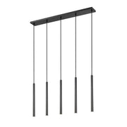 Z-Lite Forest 5Lt 42" LED Linear Chandelier, Black/Black - 919MP24-5L-MB-LED