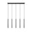Z-Lite Forest 5 Light 42" LED Linear Chandelier, Black/Black