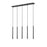 Z-Lite Forest 5Lt 42" LED Linear Chandelier, Black/Black