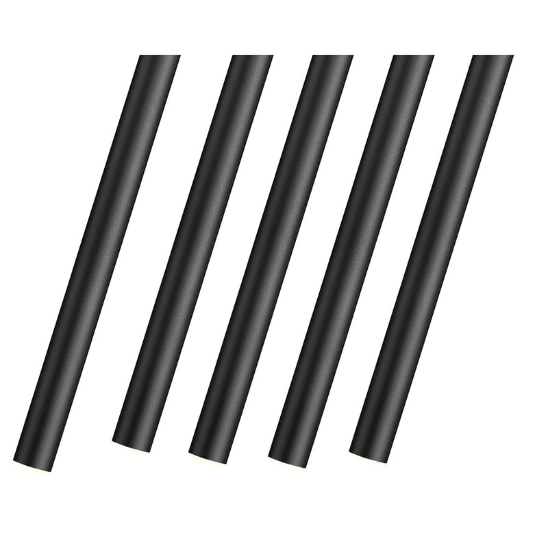 Z-Lite Forest 5 Light 42" LED Linear Chandelier, Black/Black