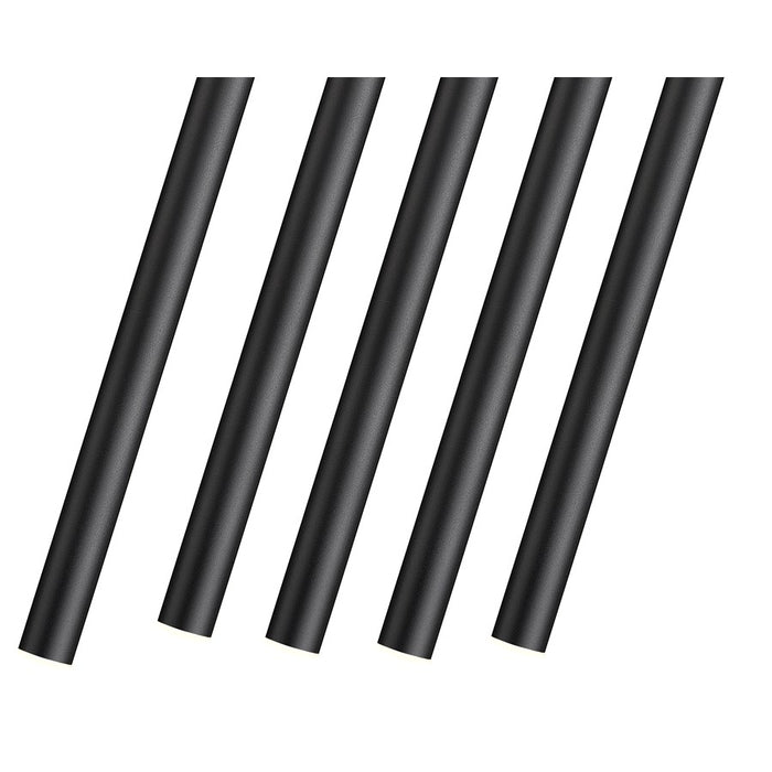 Z-Lite Forest 5Lt 42" LED Linear Chandelier, Black/Black