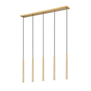 Z-Lite Forest 5Lt 42" LED Linear Chandelier, Gold/Gold - 919MP24-5L-MGLD-LED