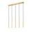 Z-Lite Forest 5Lt 42" LED Linear Chandelier, Gold/Gold
