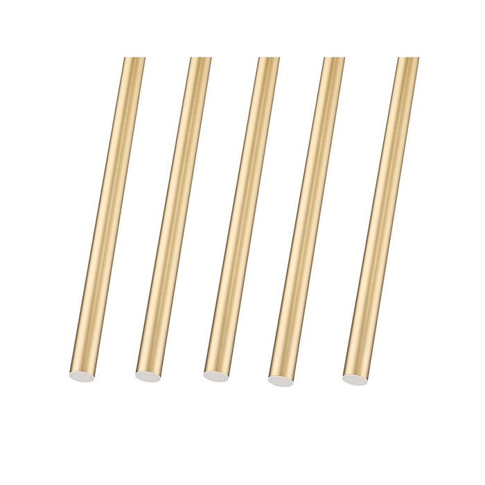 Z-Lite Forest 5Lt 42" LED Linear Chandelier, Gold/Gold