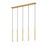 Z-Lite Forest 5Lt 42" LED Linear Chandelier, Gold/Gold