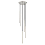 Z-Lite Forest 5 Light 24" LED Chandelier, Nickel/Nickel - 919MP24-5R-BN-LED