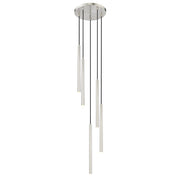 Z-Lite Forest 5Lt 24" LED Chandelier, Nickel/Nickel - 919MP24-5R-BN-LED