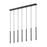 Z-Lite Forest 7Lt 24" LED Linear Chandelier, Black/Black - 919MP24-7L-MB-LED