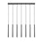 Z-Lite Forest 7Lt 24" LED Linear Chandelier, Black/Black