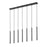 Z-Lite Forest 7 Light 24" LED Linear Chandelier, Black/Black