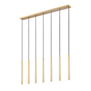 Z-Lite Forest 7 Light 24" LED Linear Chandelier, Gold/Gold - 919MP24-7L-MGLD-LED