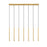 Z-Lite Forest 7 Light 24" LED Linear Chandelier, Gold/Gold