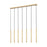 Z-Lite Forest 7 Light 24" LED Linear Chandelier, Gold/Gold