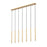 Z-Lite Forest 7 Light 24" LED Linear Chandelier, Gold/Gold