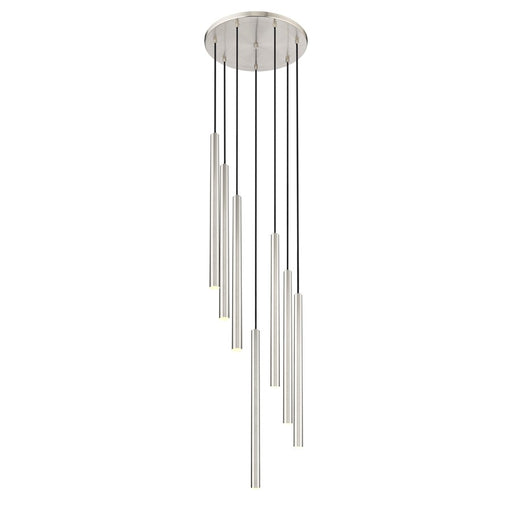Z-Lite Forest 7Lt 24" LED Chandelier, Nickel/Nickel - 919MP24-7R-BN-LED