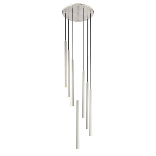 Z-Lite Forest 7 Light 24" LED Chandelier, Nickel/Nickel - 919MP24-7R-BN-LED