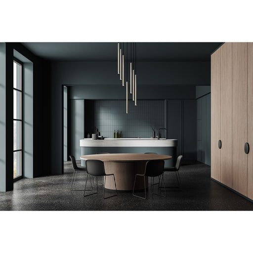 Z-Lite Forest 7Lt 24" LED Chandelier, Nickel/Nickel