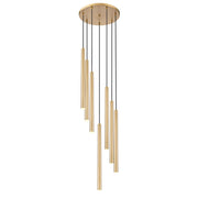 Z-Lite Forest 7Lt 24" LED Chandelier, Gold/Gold - 919MP24-7R-MGLD-LED