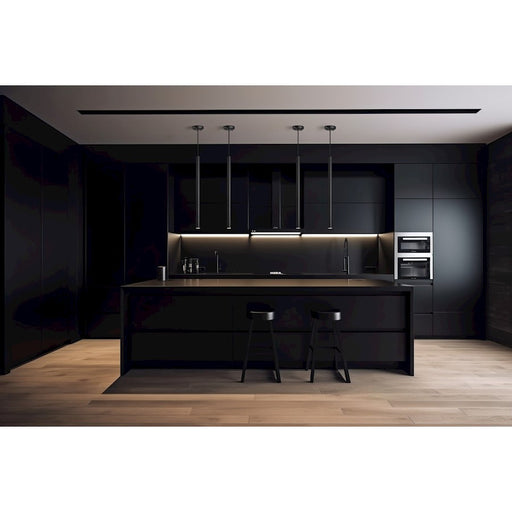 Z-Lite Forest 1 Light 24" Pendant, Matte Black/Matte Black