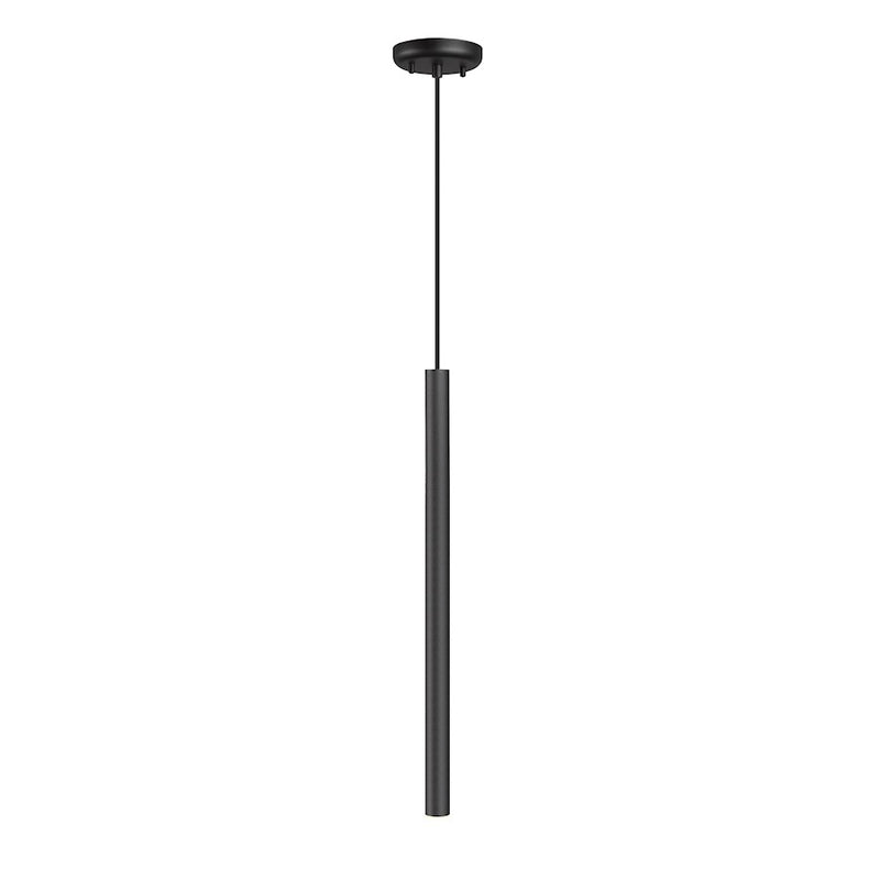 Z-Lite Forest 1 Light 24" Pendant, Matte Black/Matte Black