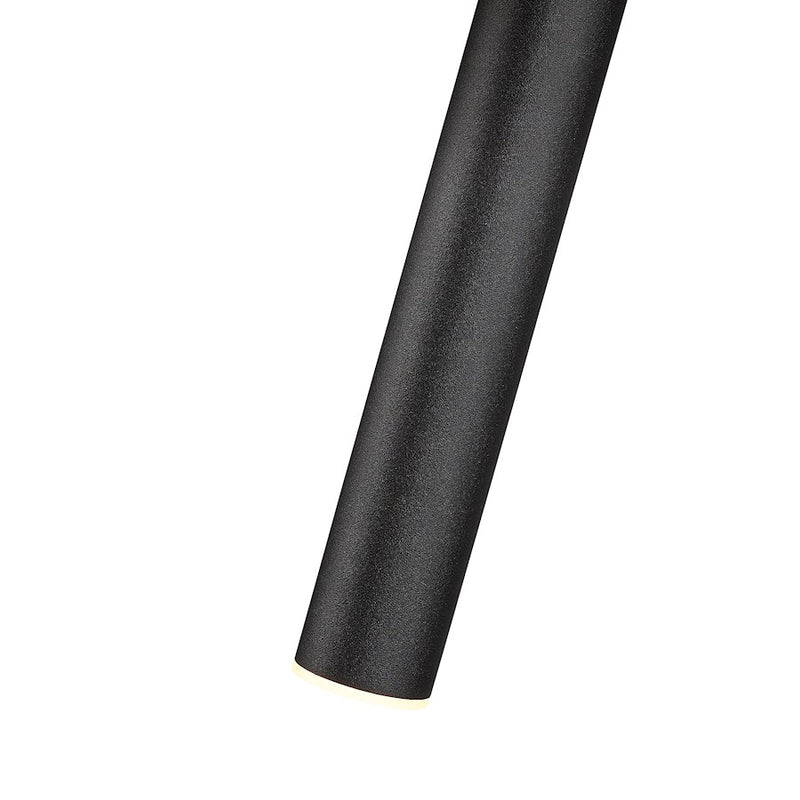 Z-Lite Forest 1 Light 24" Pendant, Matte Black/Matte Black