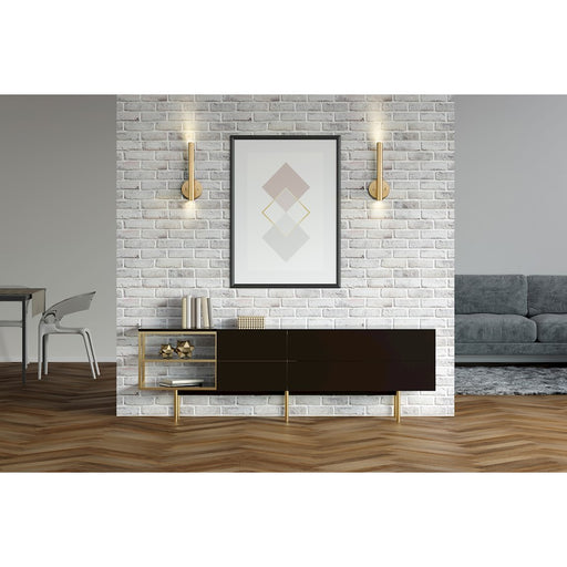 Z-Lite Forest 2 Light Wall Sconce, Modern Gold/Modern Gold