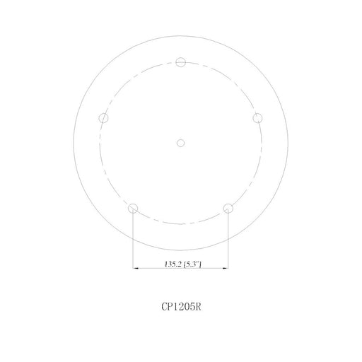 Z-Lite Multi Point Canopy 5 Light 12" Ceiling Plate, Modern Gold