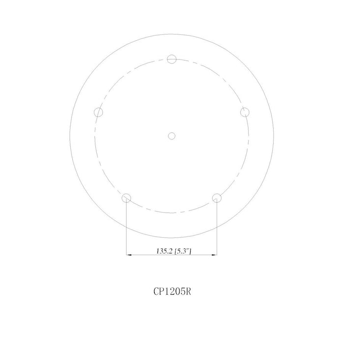 Z-Lite Multi Point Canopy 5 Light 12" Ceiling Plate, Modern Gold