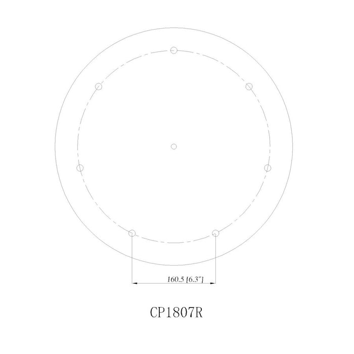 Z-Lite Multi Point Canopy 7 Light 18" Ceiling Plate, Modern Gold