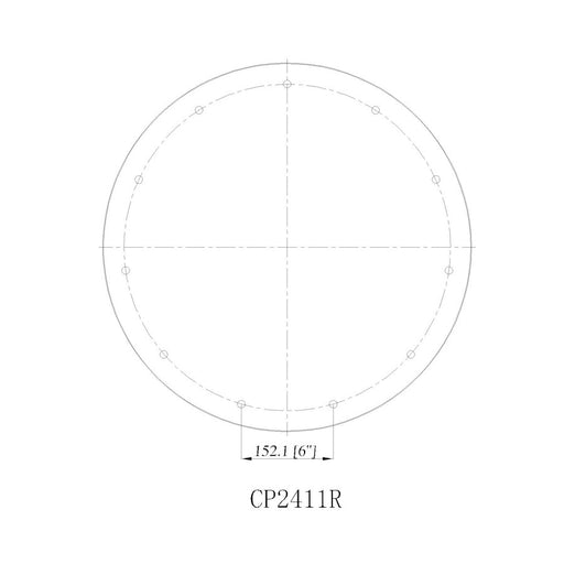 Z-Lite Multi Point Canopy 11Lt 24" Ceiling Plate, Modern Gold