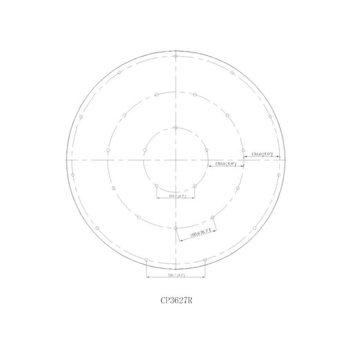 Z-Lite Multi Point Canopy 27Lt 36" Ceiling Plate, Modern Gold